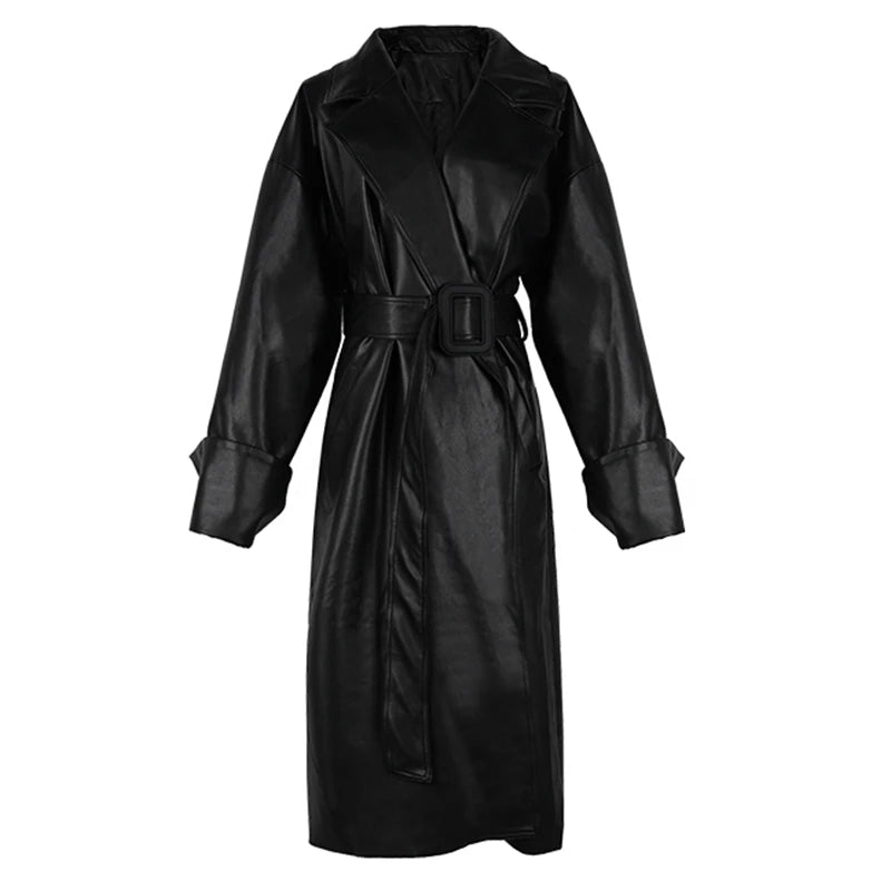 Long Oversized Leather Coats