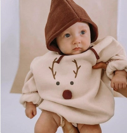 Korean Style Baby Cotton Coverall – Thick & Cozy Pullover