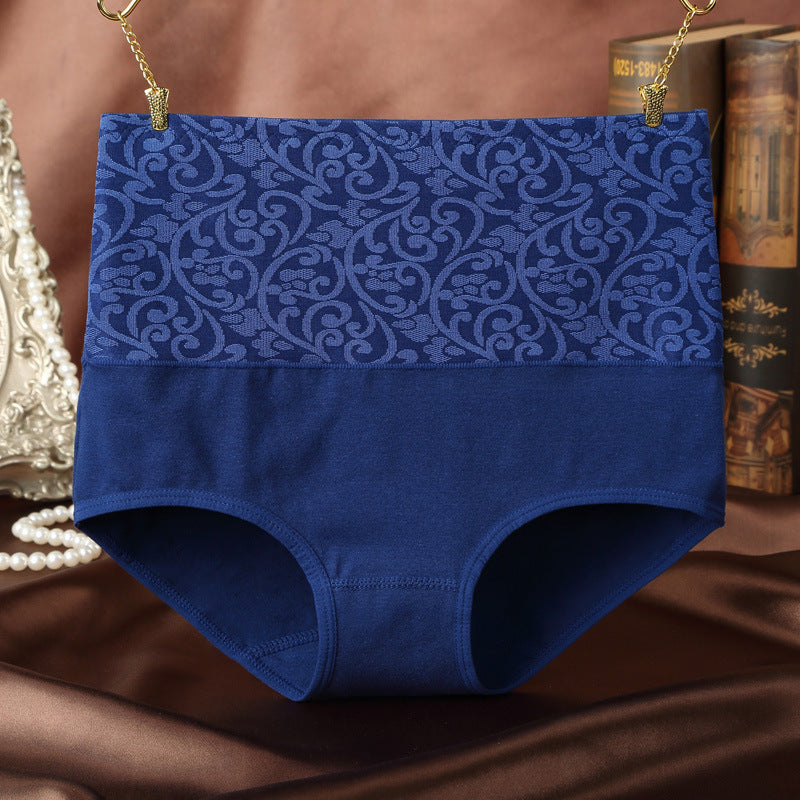 Jacquard High Waist Cotton Panties – Breathable, Supportive & Elegantly Shaped