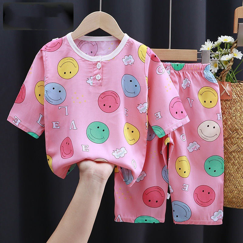 Colorful Cartoon Kids Pajamas Set – Comfortable & Soft Polyvinyl Fiber
