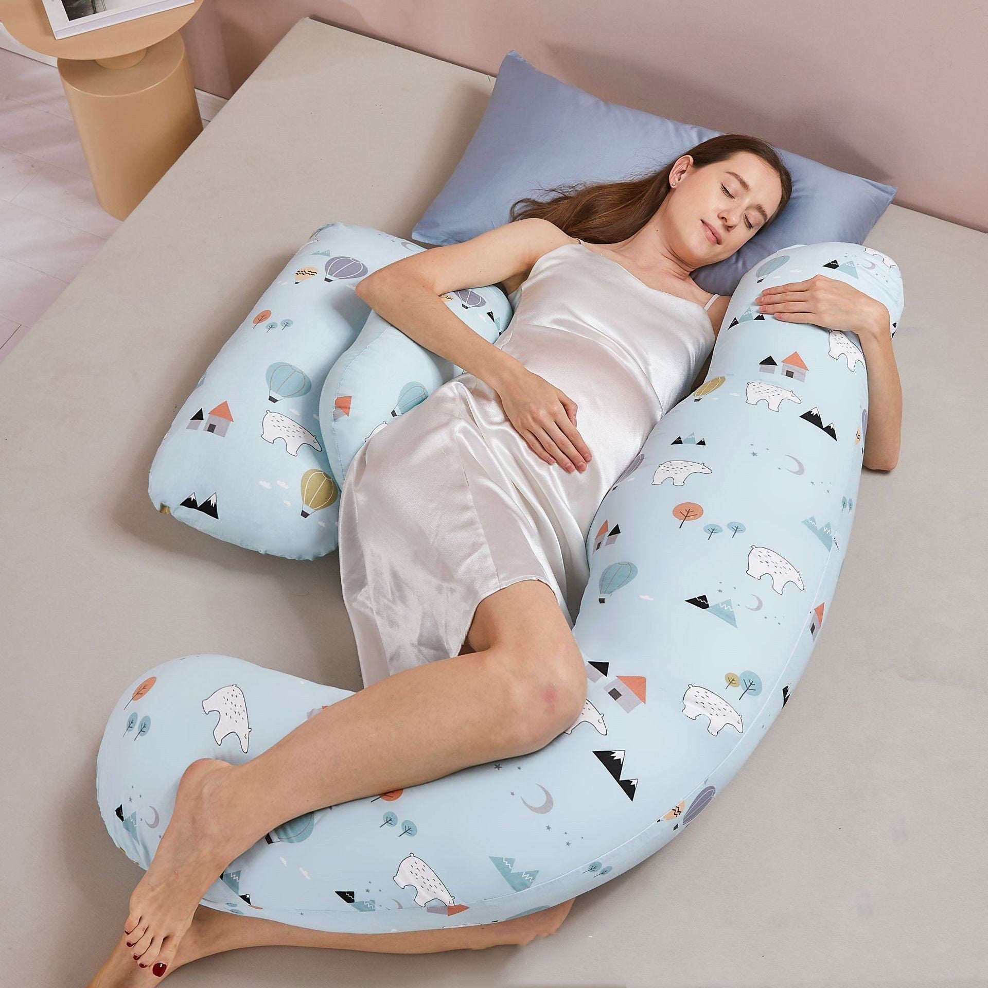 Summer Tencel Maternity Pillow – Side Sleeping & Abdominal Support