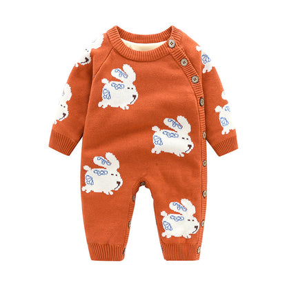 Christmas-Themed Cotton Baby Onesie – Adorable Korean Style for Holiday Cheer