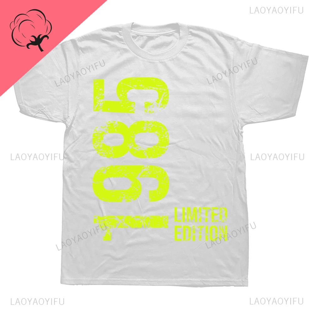 38th Birthday T-Shirt – Retro Vintage 1985 Printed Cotton Tee for Men & Women | Streetwear Hip Hop Short Sleeve