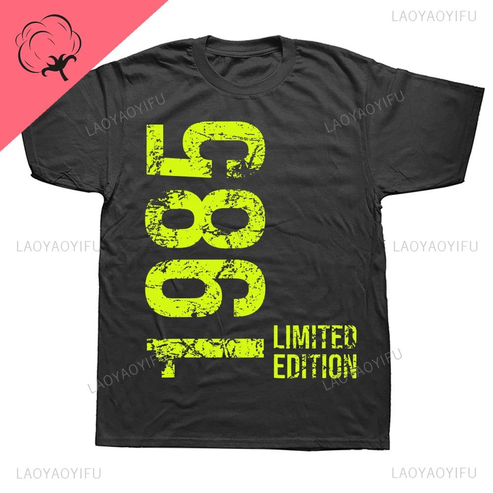 38th Birthday T-Shirt – Retro Vintage 1985 Printed Cotton Tee for Men & Women | Streetwear Hip Hop Short Sleeve