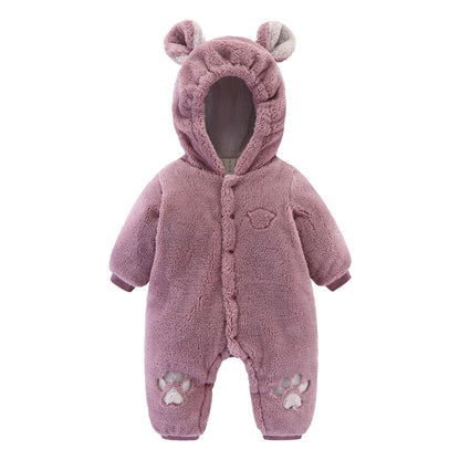 Cozy Rice Velvet Baby Onesie – Warm & Soft for Autumn & Winter