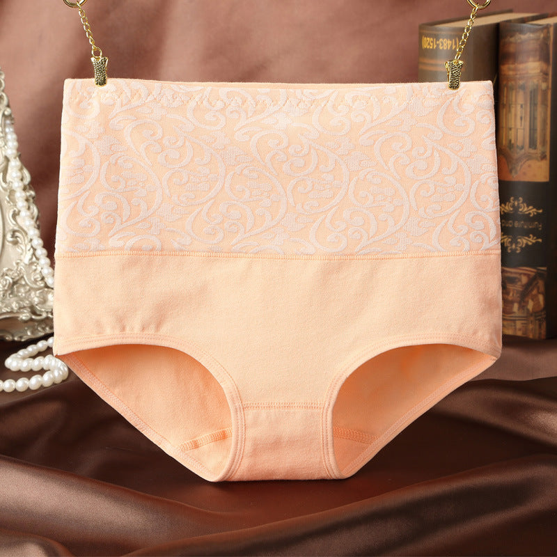 Jacquard High Waist Cotton Panties – Breathable, Supportive & Elegantly Shaped