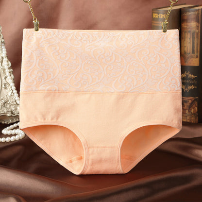 Jacquard High Waist Cotton Panties – Breathable, Supportive & Elegantly Shaped