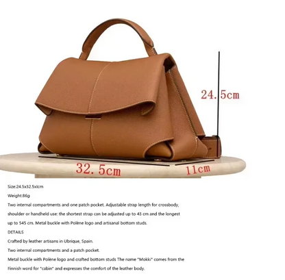 French Women Fashion Genuine Leather Handbags