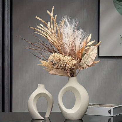 Nordic Elegance Ceramic Vase Duo
