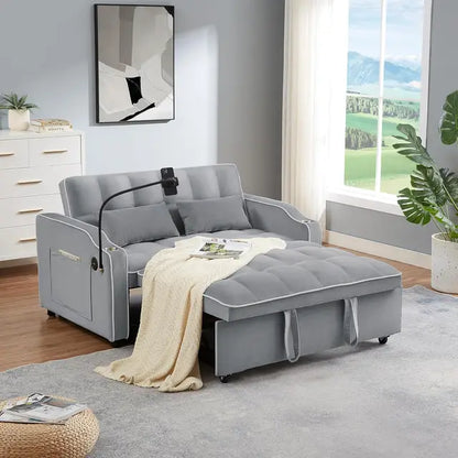 L-Shape Convertible Sleeper Sectional Sofa with Storage