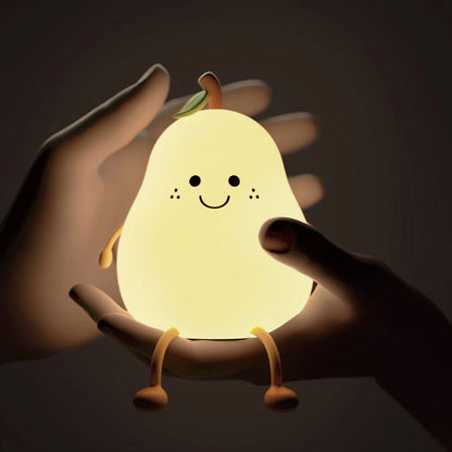 USB Rechargeable Pear Fruit Silicone Night Light
