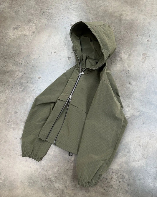 New Breathable Casual Green Zipper Hoodie