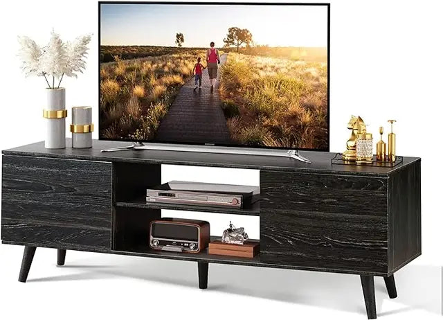 Rustic Style Center Storage TV Stands For 55 60 inch