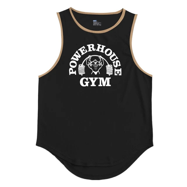 POWERHOUSE GYM Printed O-Neck Men Tank Tops