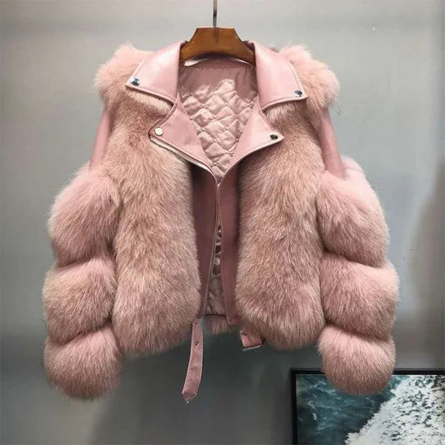 Elegant Fur Style Warm Winter Coat For Women