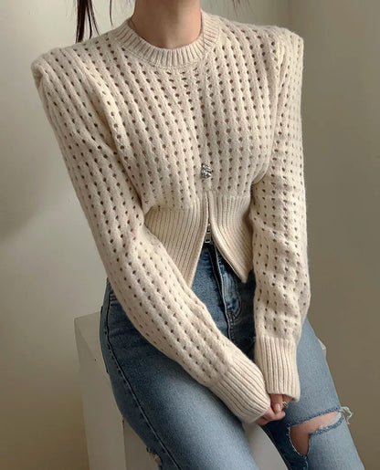 Hollow Out Crochet Knit Crop Sweaters