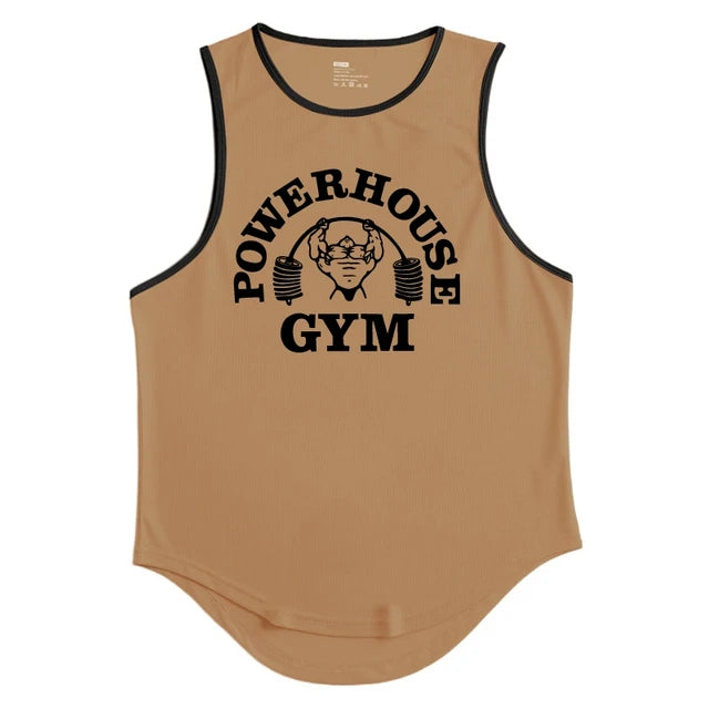 POWERHOUSE GYM Printed O-Neck Men Tank Tops