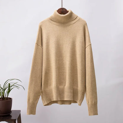 Turtleneck Thicken Autumn Winter Loose Sweaters