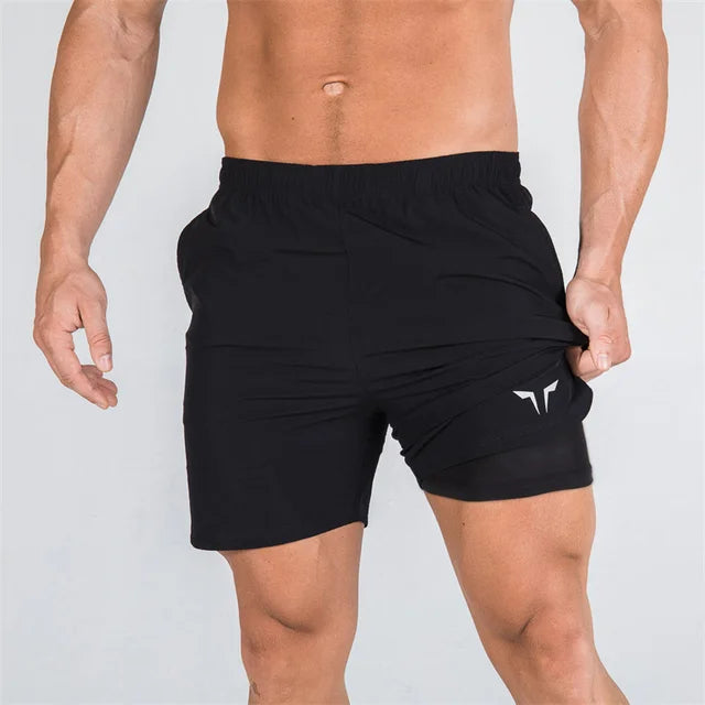 Double-Deck Quick DRY Breathable Men's Training Shorts