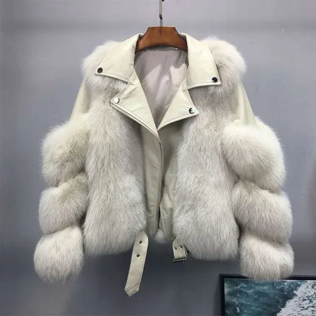 Elegant Fur Style Warm Winter Coat For Women