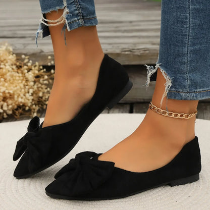 Spring Autumn Fashion Cow Suede Lightweight Women Flat Shoes