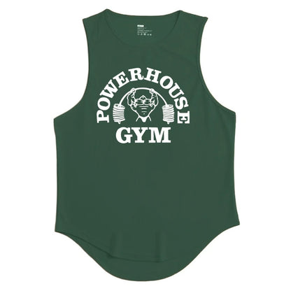 POWERHOUSE GYM Printed O-Neck Men Tank Tops