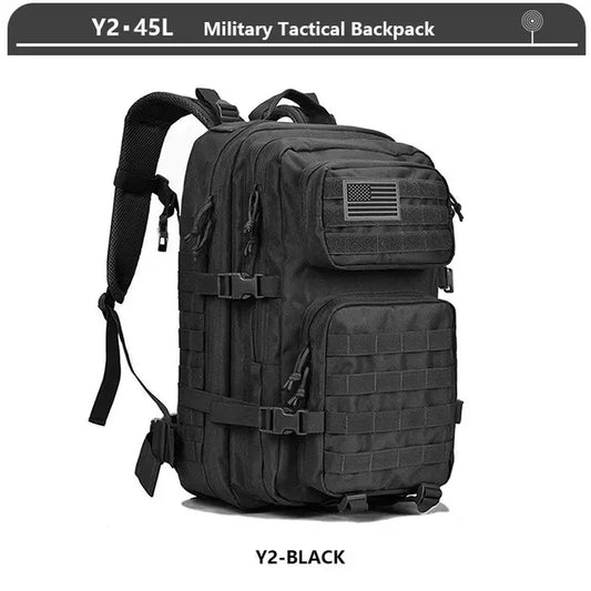 38/45L Waterproof Military Tactical Backpack For Hiking Camping Travel