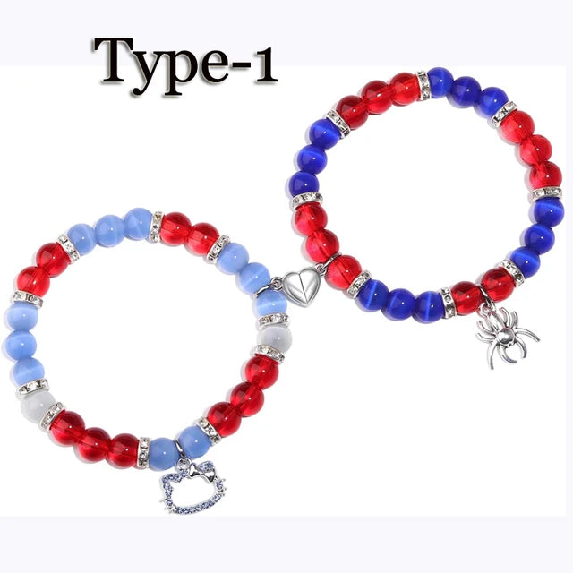 Spider Themed Friendship Couple Bracelets