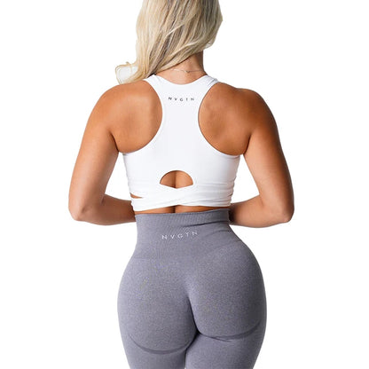 Tight Cross Back Elastic Breathable Breast Fitness Workout Tops