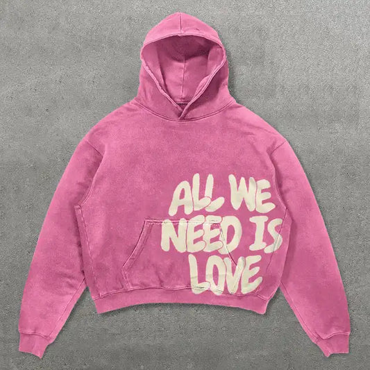 All We Need is Love Cool Printed Hoodies