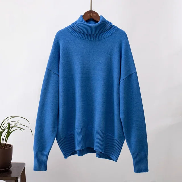 Turtleneck Thicken Autumn Winter Loose Sweaters