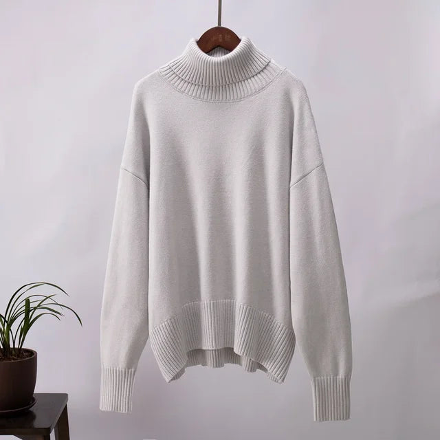 Turtleneck Thicken Autumn Winter Loose Sweaters