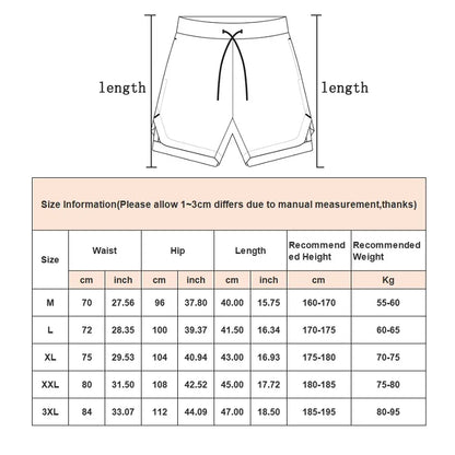 2 In 1 Quick Dry Workout Training Men Shorts