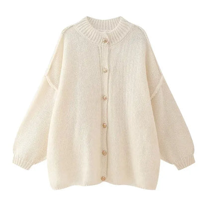 Super Loose Style Soft Knitted Cardigan Sweaters For Women