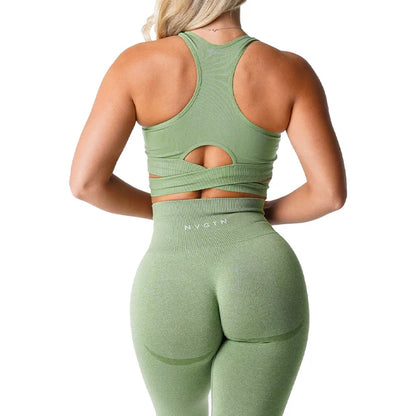 Tight Cross Back Elastic Breathable Breast Fitness Workout Tops