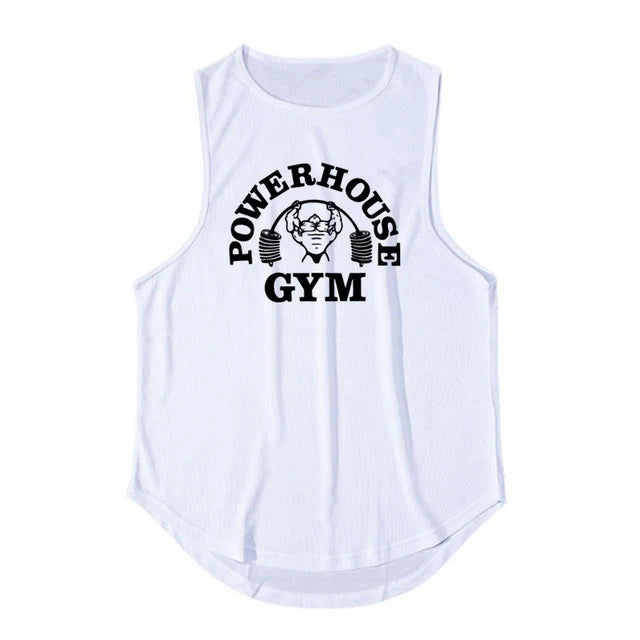 POWERHOUSE GYM Printed O-Neck Men Tank Tops