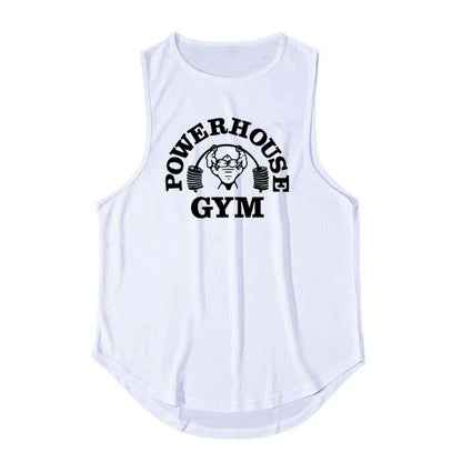 POWERHOUSE GYM Printed O-Neck Men Tank Tops