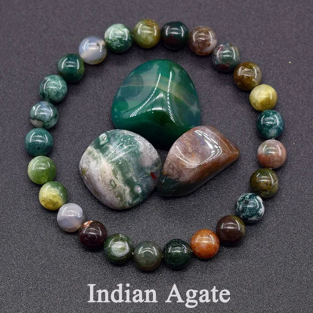 Natural Stone Apatite Beads Bracelets