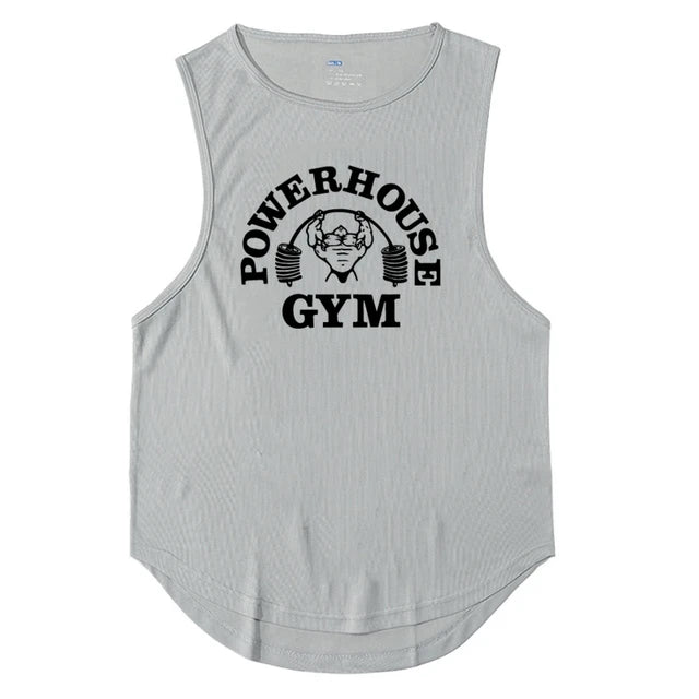 POWERHOUSE GYM Printed O-Neck Men Tank Tops