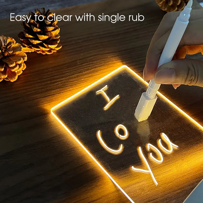 Dream Night: USB Charge Note Board Creative Led Night with Pen