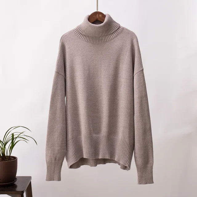 Turtleneck Thicken Autumn Winter Loose Sweaters