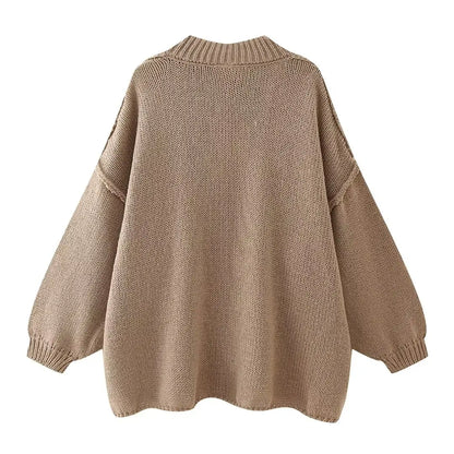 Super Loose Style Soft Knitted Cardigan Sweaters For Women