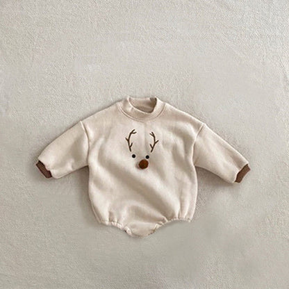 Korean Style Baby Cotton Coverall – Thick & Cozy Pullover