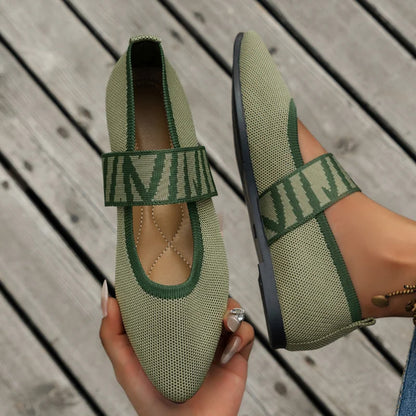 Elegant Low Heel Pointed Toe Women Flat Shoes