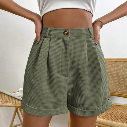 Korean Fashion High Waisted Solid Summer Shorts