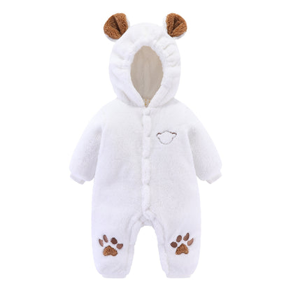 Cozy Rice Velvet Baby Onesie – Warm & Soft for Autumn & Winter