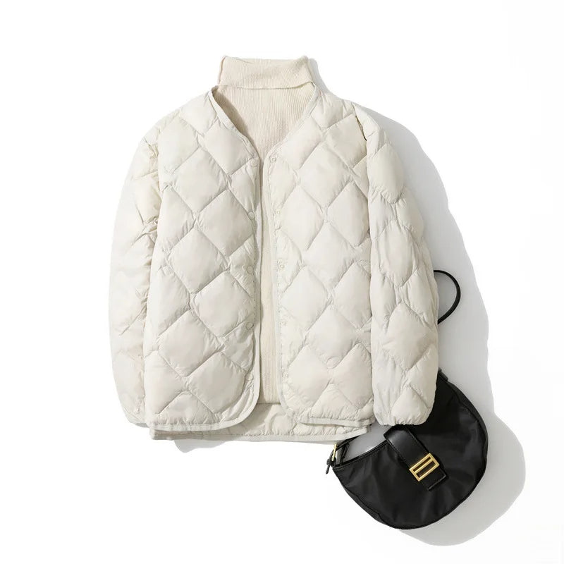 Autumn Female Ultra Light Duck Down Padded Puffer Jackets