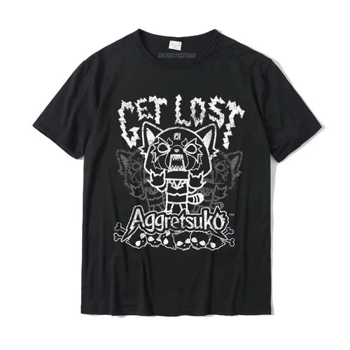 "Get Lost" Rage T-Shirt – Cotton Tee for Men | Plus Size, Casual Europe Style Top