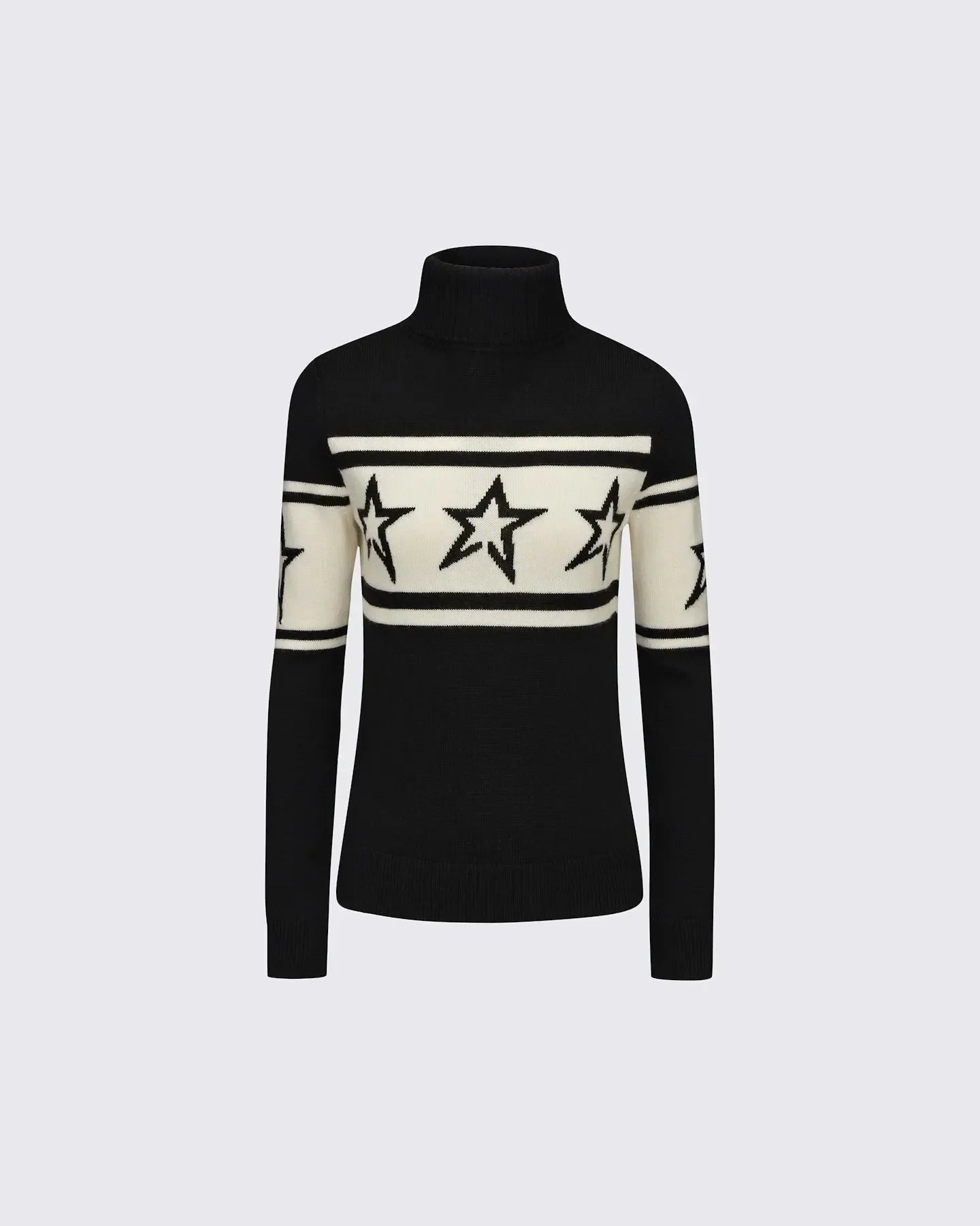 Big Stars Decoration High Neck Cool Sweaters