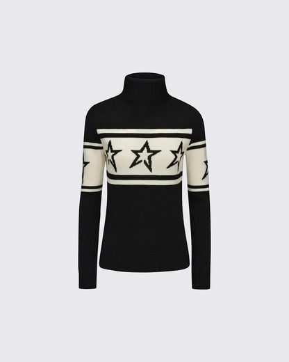 Big Stars Decoration High Neck Cool Sweaters